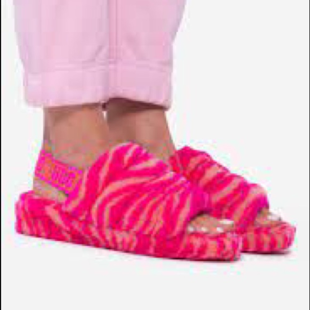 UGG Fluff Yeah Slide Zebra - Picture 3 of 11
